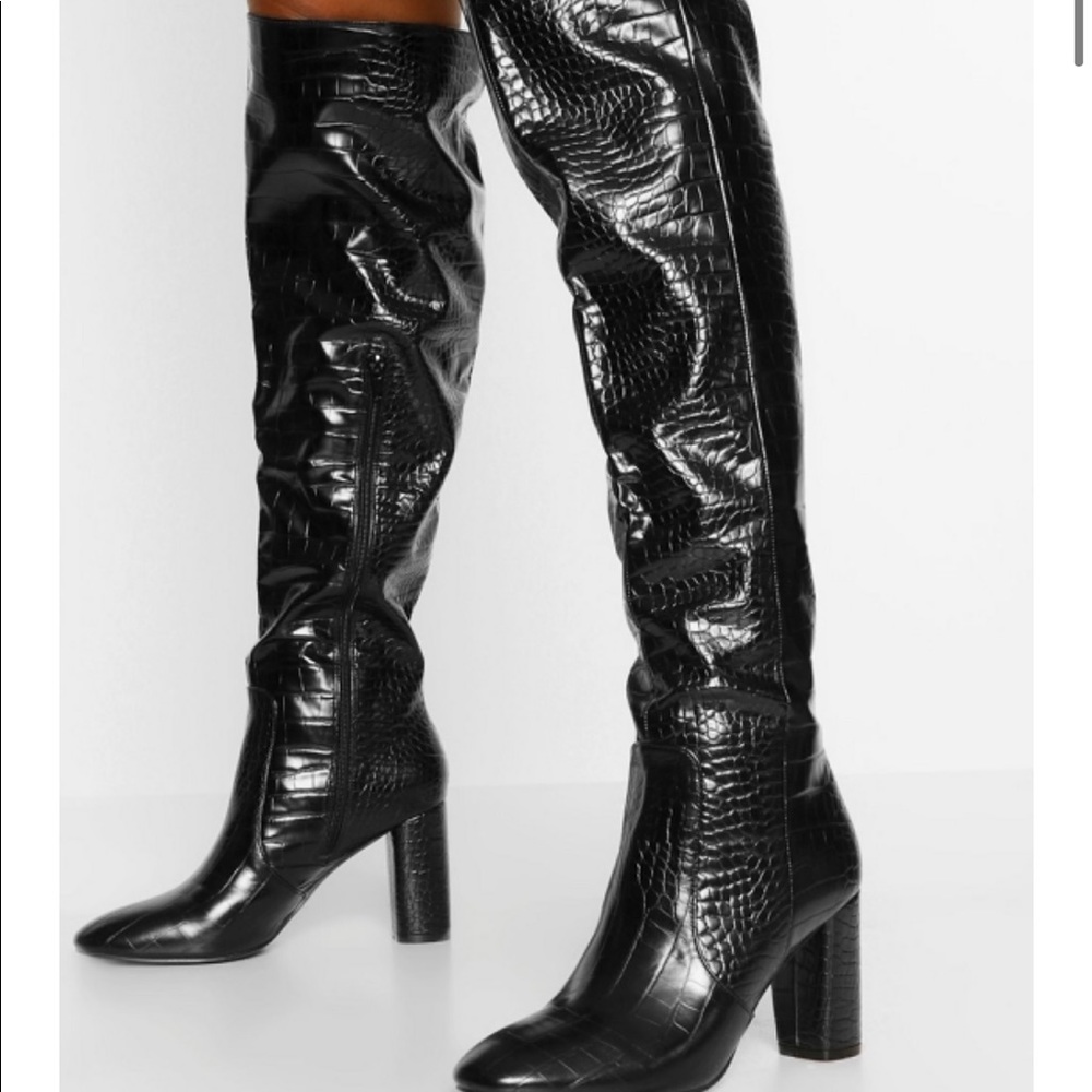 Boohoo knee high boots!